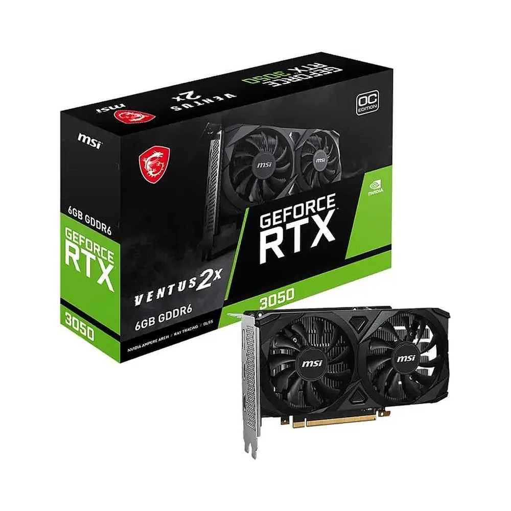 Видеокарта MSI GeForce RTX 3050 6GB VENTUS 2X OC [3050 VENTUS 2X E 6G OC] — KSKSHOP.RU