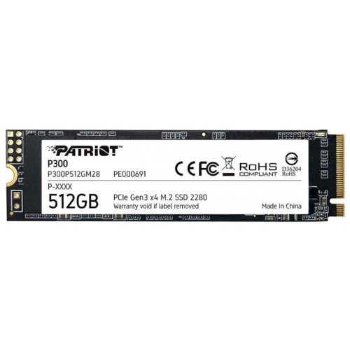 Накопитель SSD Patriot P300 [P300P512GM28] 512GB NVMe