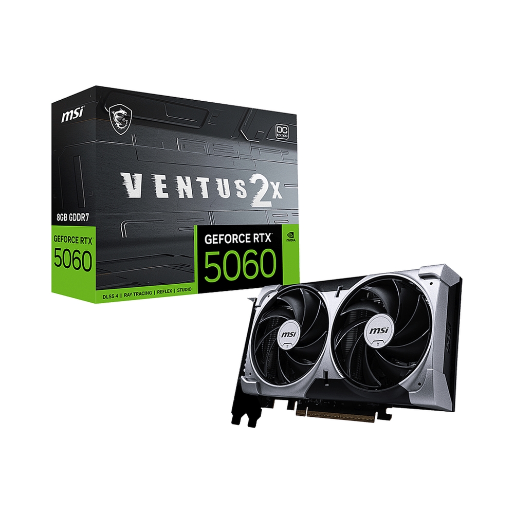 Видеокарта MSI GeForce RTX 5060 VENTUS 2X OC [RTX 5060 8G VENTUS 2X OC]