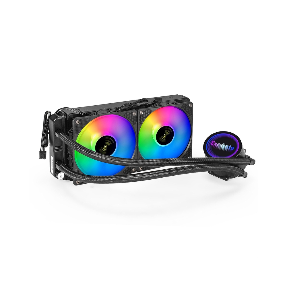Система водяного охлаждения ExeGate BlackWater-240V2.PWM.RGB [EX293457RUS]