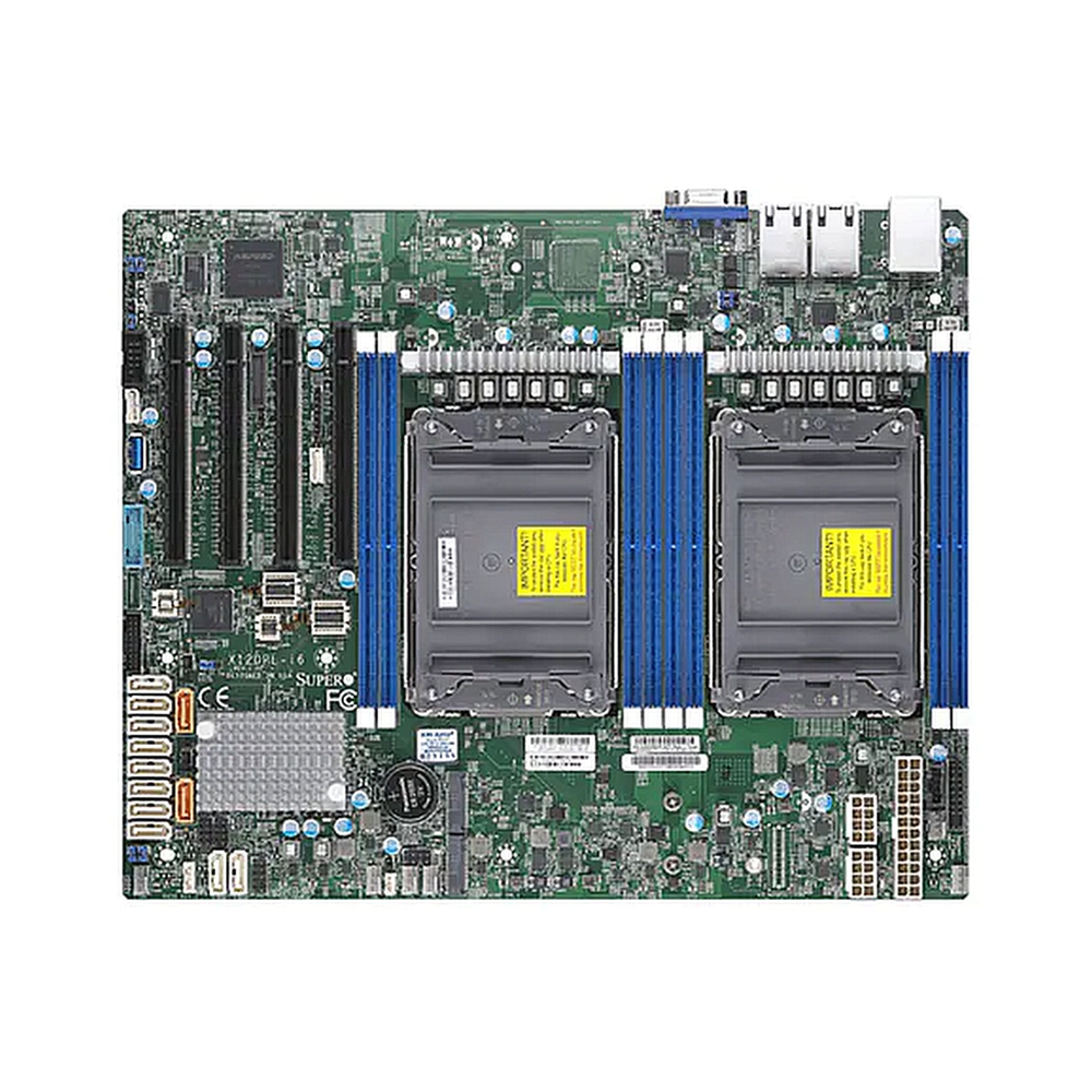 Серверная материнская плата SuperMicro X12DPL-I6-B, сокет LGA4189, Intel C621A, DDR4 ECC, 8xDDR4, 4xPCIe 4.0 x16, 2xM.2, SATA, 2xRJ-45, ASPEED AST2600, ATX