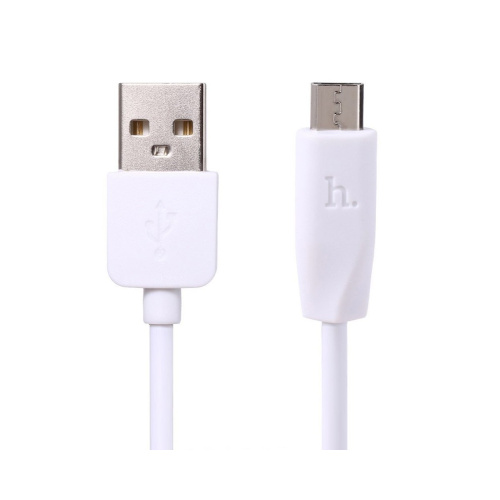 Кабель USB HOCO X1 Rapid, USB - Micro USB, 2.1А, 1м, белый