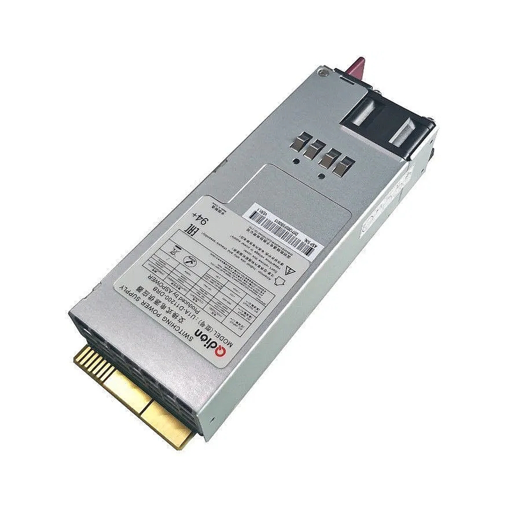 Блок питания Qdion CR1200 (U1A-D11200-DRB-F) CRPS 1200W (ШВГ=73.5*39*185mm), 80+ Platinum, Oper.temp 0C~50C, AC/DC dual input, реверсный обдув, (ASPower) OEM