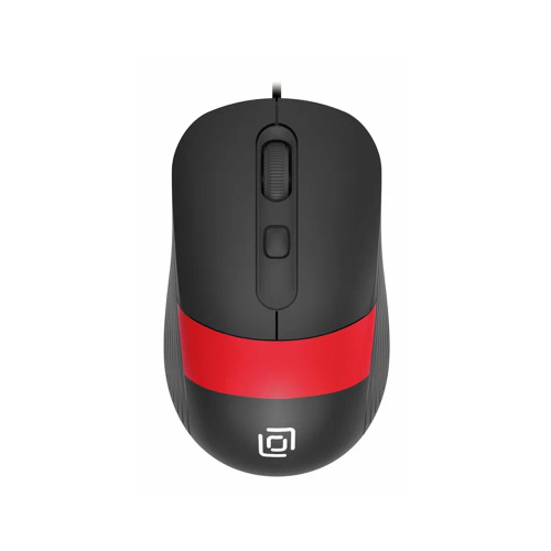 Мышь Оклик 310M черный/красный оптическая USB (3but)