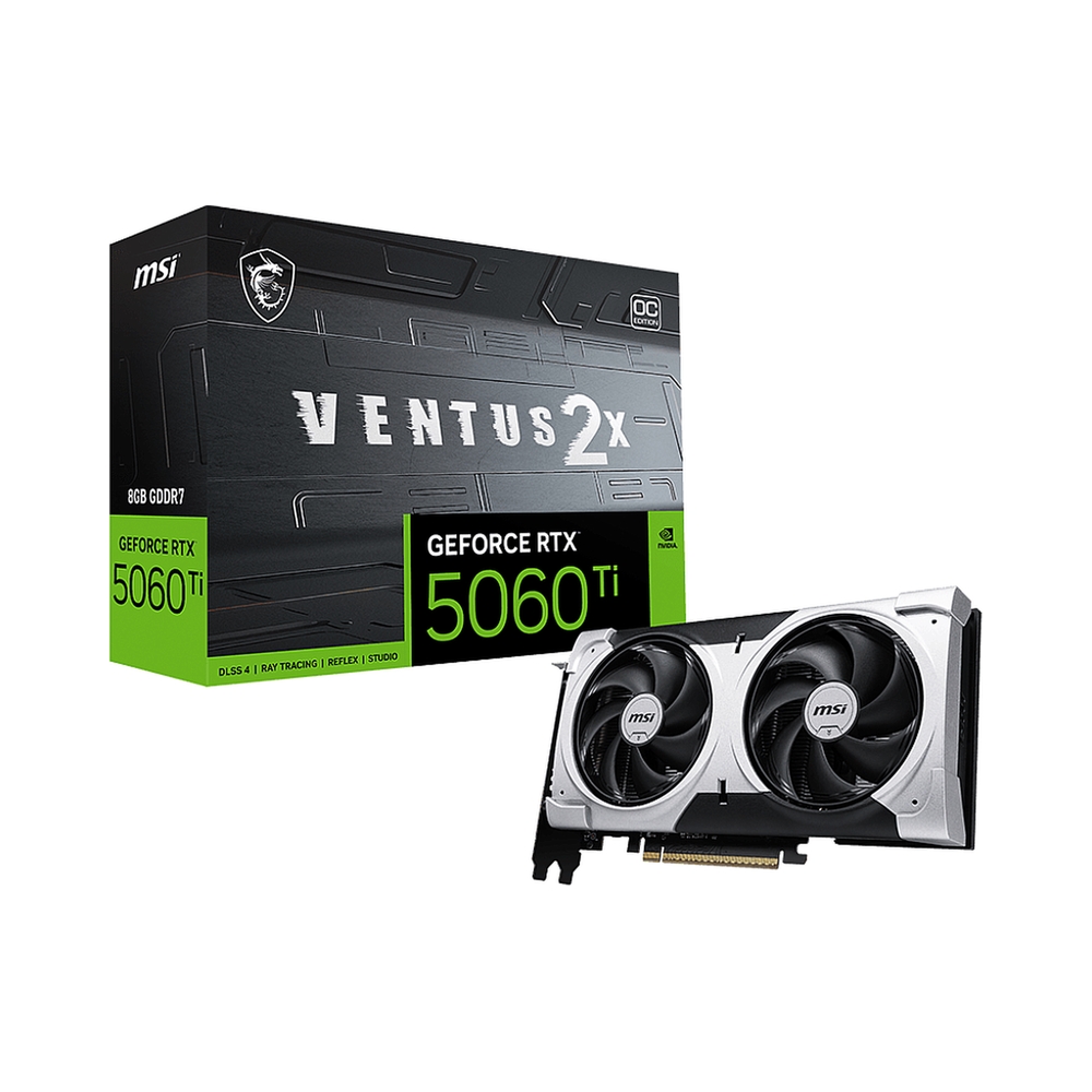 Видеокарта MSI GeForce RTX 5060 Ti VENTUS 2X PLUS OC [RTX 5060 Ti 8G VENTUS 2X OC PLUS]
