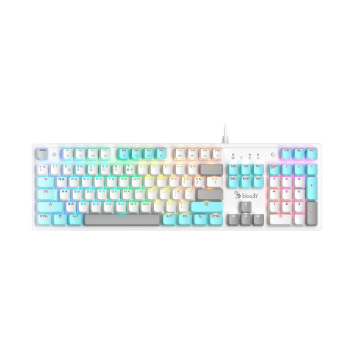 Клавиатура проводная A4Tech Bloody S510N, белый