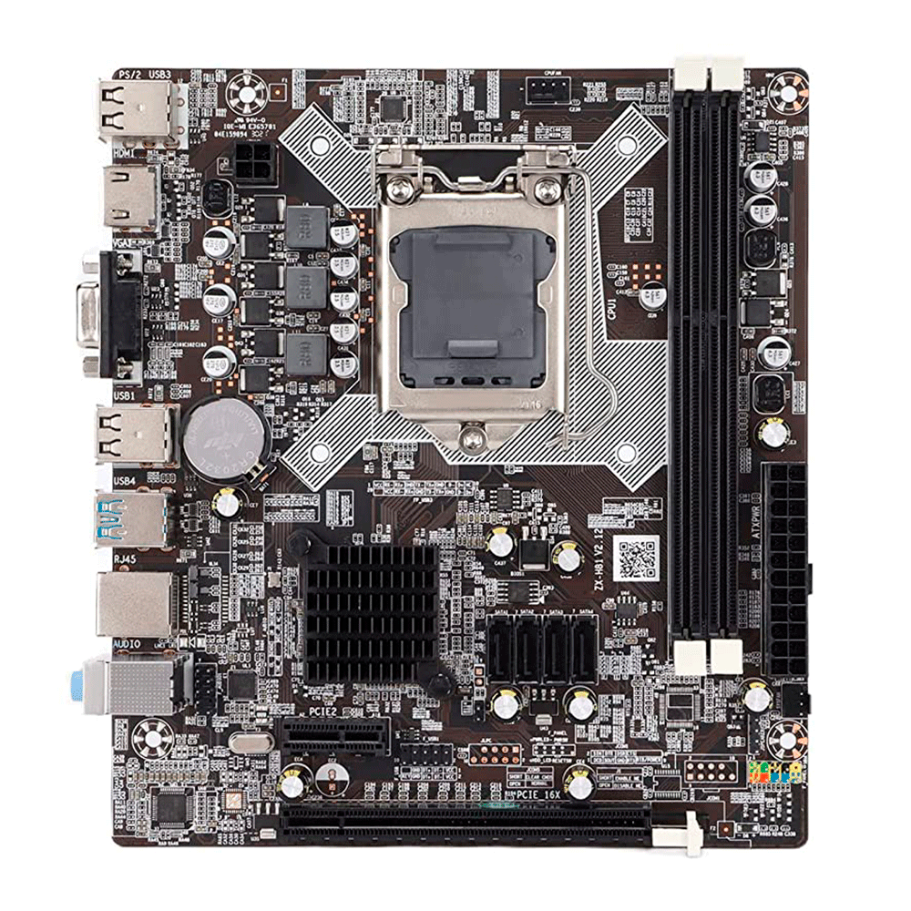 [Б/У] Материнская плата WinnFox ZX-H61C/B75 v.4,0 | LGA1155 — KSKSHOP.RU