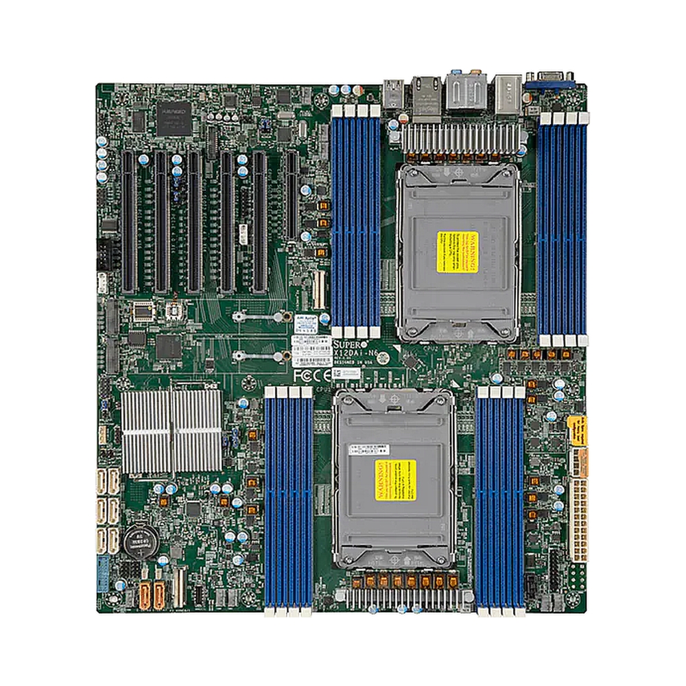 Серверная материнская плата Supermicro Motherboard 2xCPU X12DAI-N6 3rd Gen Xeon Scalable TDP 270W/16xDIMM/ C621A RAID 0/1/5/10/2x1Gb/5xPCIex16/2xM.2(Bulk)