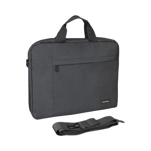Сумка ExeGate Business ECC-215 Black, черная, полиэстер повышенной плотности 600D, 15.6"
