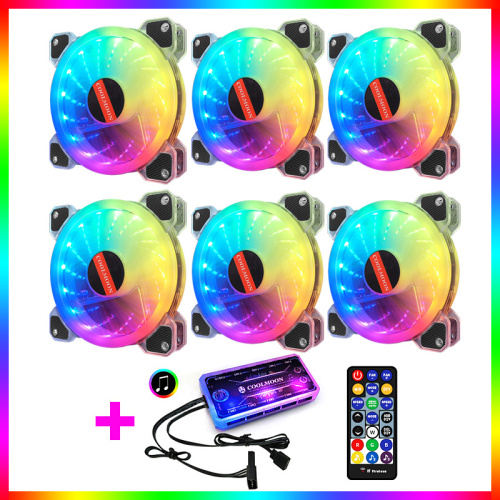 Комплект кулеров CoolMoon - Jade Soul 120mm ARGB | 6шт