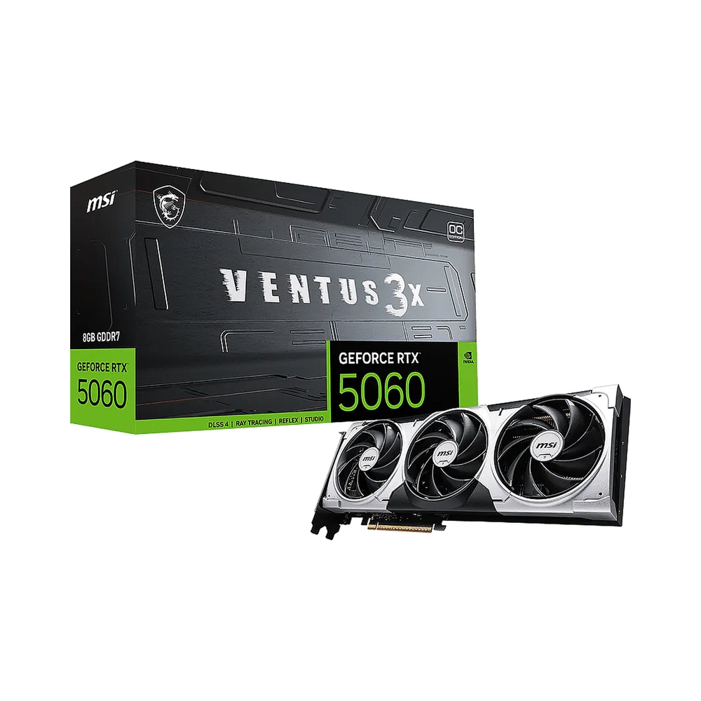 Видеокарта MSI GeForce RTX 5060 VENTUS 3X OC [RTX 5060 8G VENTUS 3X OC]