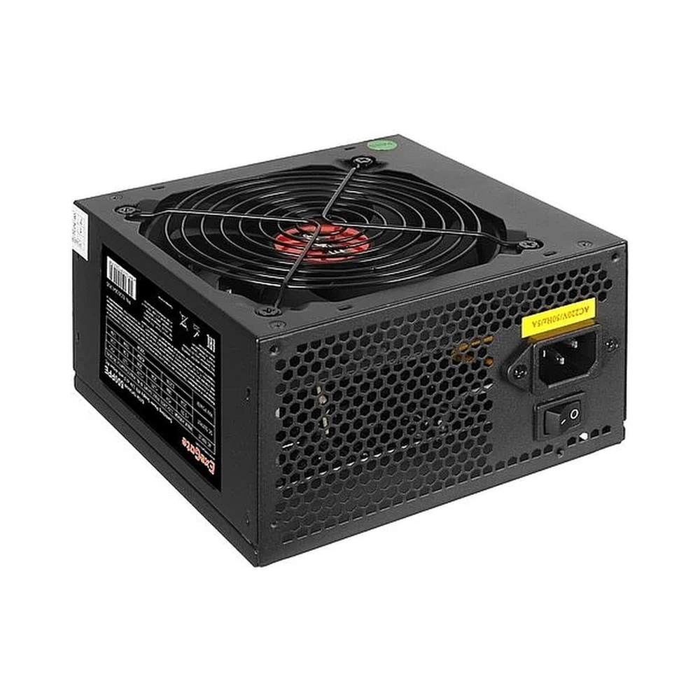 Блок питания 500W ExeGate 500PPE (ATX, APFC, PC, 80 PLUS, 12cm fan, 24pin, 2x(4+4)pin, 2xPCI-E, 5xSATA, 3xIDE, black, кабель) (EX260641RUS-PC)