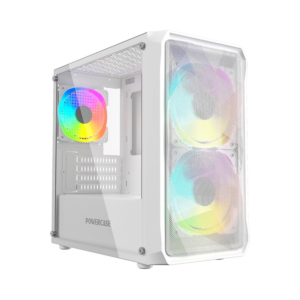 Корпус Powercase Mistral Micro A3W ARGB, белый