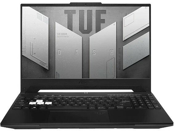 Ноутбук ASUS TUF Dash F15 FX517ZC-HN111 15.6" 1920x1080 Intel Core i7-12650H RAM 16Гб SSD 1Тб NVIDIA GeForce RTX 3050 4Гб ENG/RUS без ОС черный 2 кг 90NR09L3-M00EJ0
