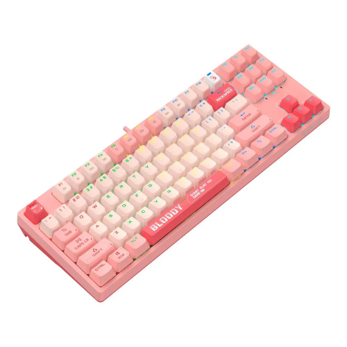 Клавиатура A4Tech Bloody S87 Energy механическая розовый USB