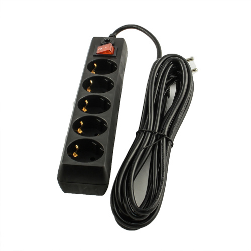 Сетевой фильтр Buro 500SH-1.8-B 1.8м (5 розеток) черный