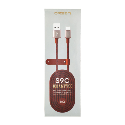 Кабель USB ORSEN S9C ( Type-C , 1м, плетеный )