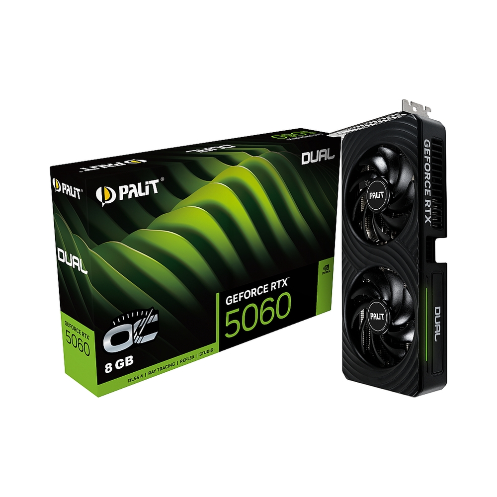Видеокарта Palit GeForce RTX 5060 Dual OC [NE75060S19P1-GB2063D]