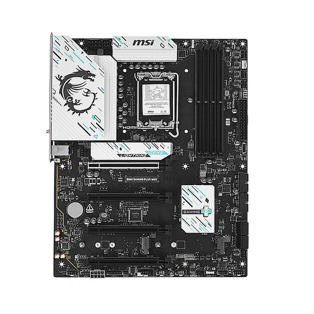 Материнская плата MSI B860 GAMING PLUS WIFI Soc-1851 Intel B860 4xDDR5 ATX AC`97 8ch(7.1) 5Gigabit RAID+HDMI+DP