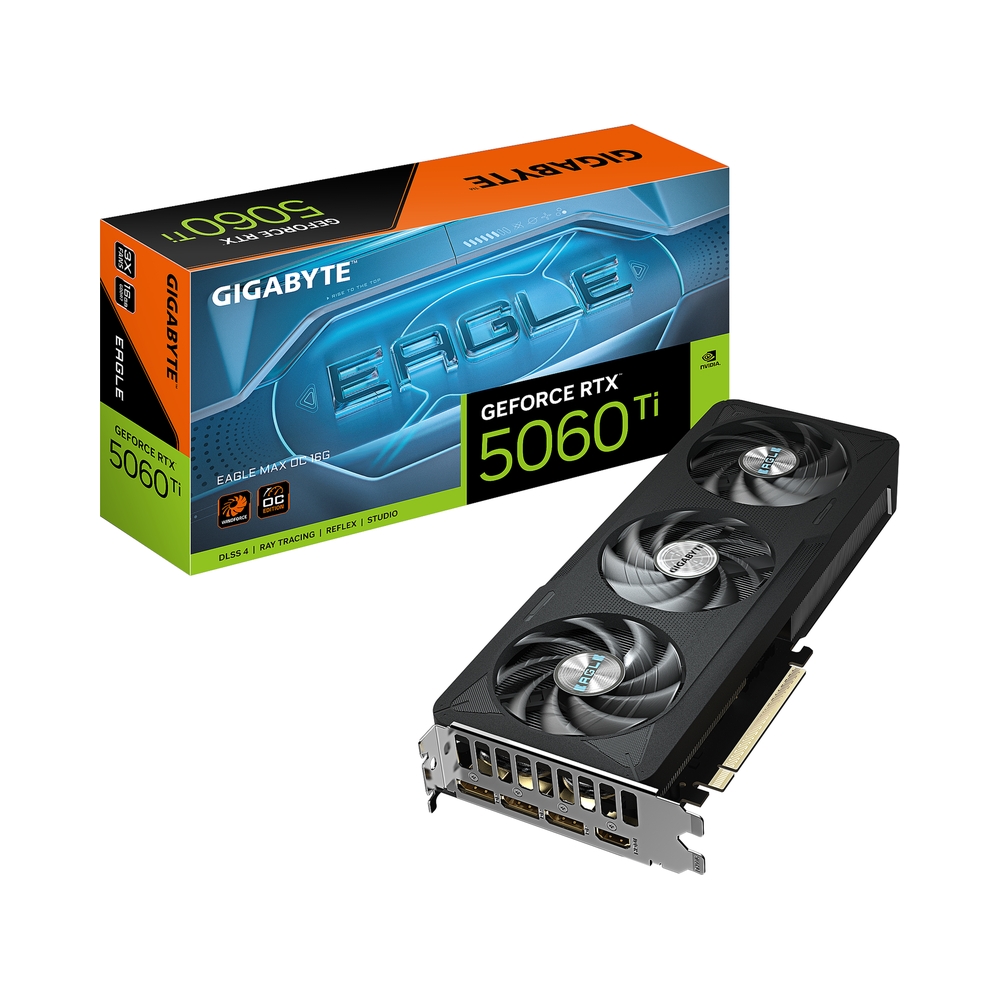 Видеокарта GIGABYTE GeForce RTX 5060 Ti EAGLE MAX OC [GV-N506TEAGLEMAX OC-16GD]
