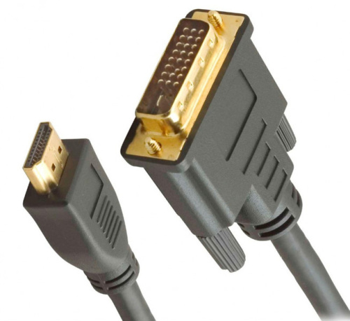 Кабель HDMI to DVI-D (19M -25M) 2м, TV-COM, 2 фильтра