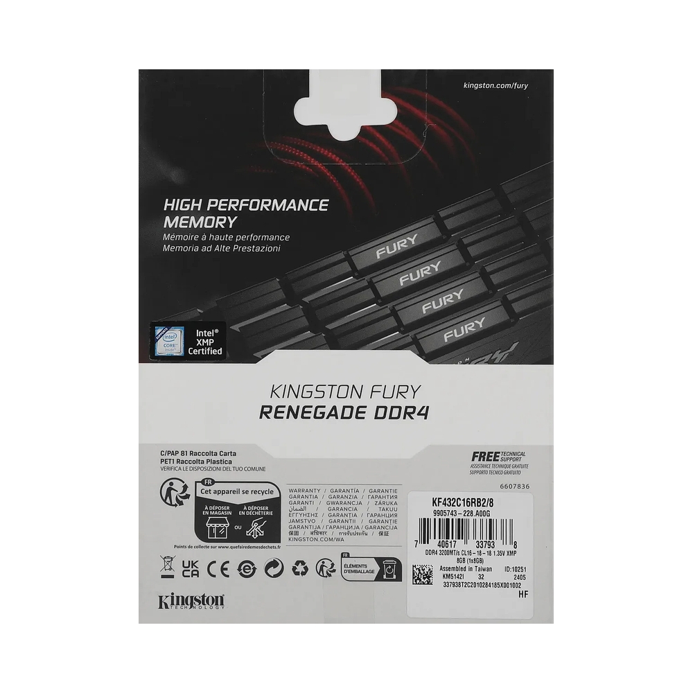 картинка Оперативная память Kingston FURY Renegade [KF432C16RB2/8] 8GB D4 от магазина Одежда+