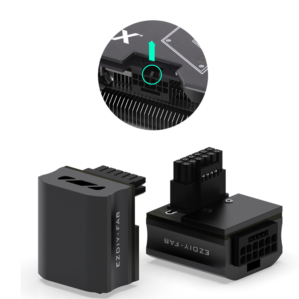 Угловой переходник 12pin видеокарты RTX 40 series STD — KSKSHOP.RU