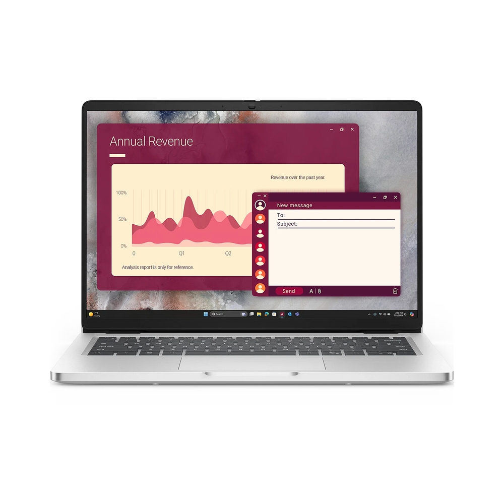 ноутбук DELL 14 Pro Core Ultra 5 235U vPro 14,0" FHD+ (1920 x 1200) IPS,AG,300 nit, 16GB DDR5 (1x16GB) 512GB SSD Intel Arc graphics,3cell,Backlit,FPR,2y,1,37kg, Linux, KB Eng — KSKSHOP.RU