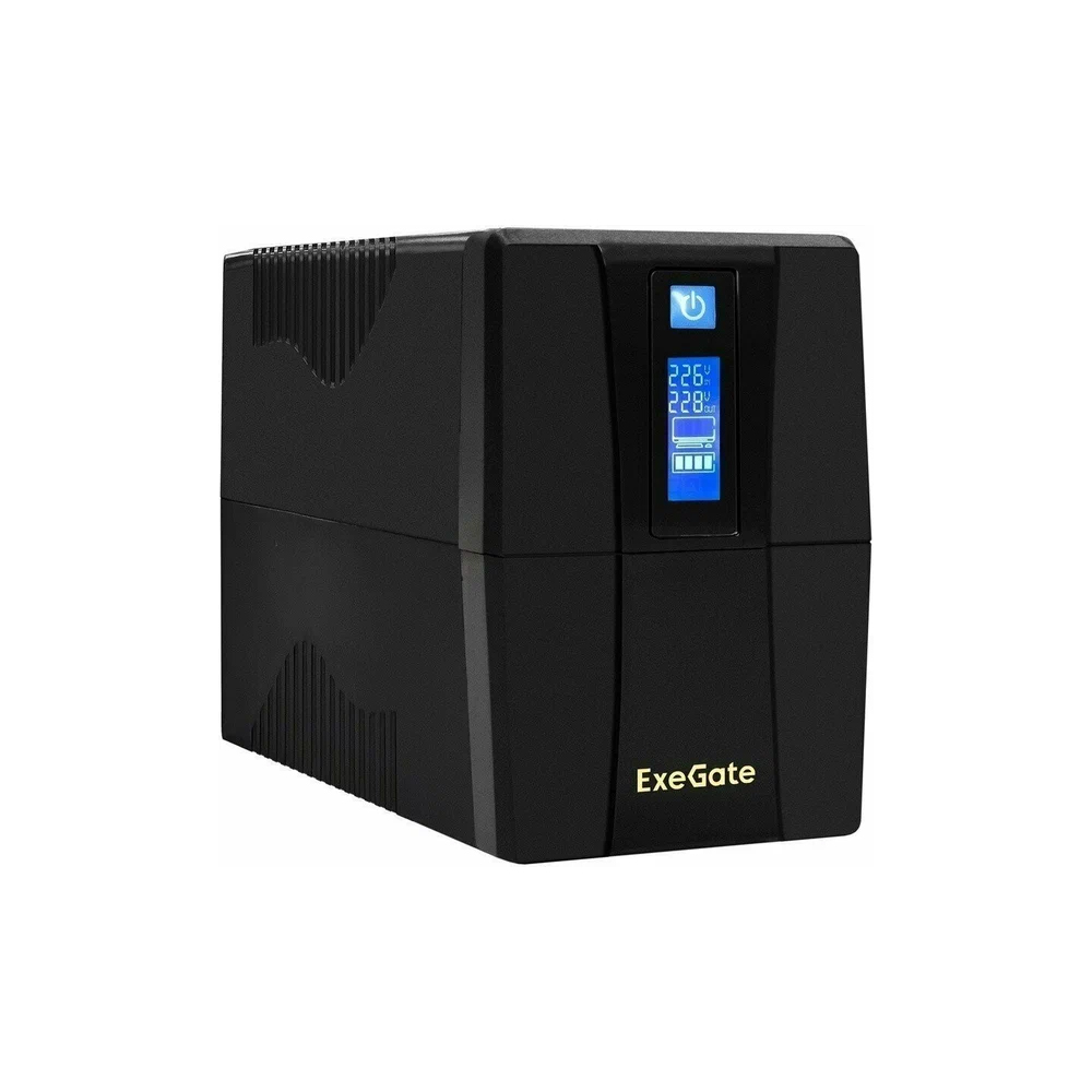 ИБП ExeGate Power Smart 1000VA/550W, LCD, AVR, USB, Black — KSKSHOP.RU