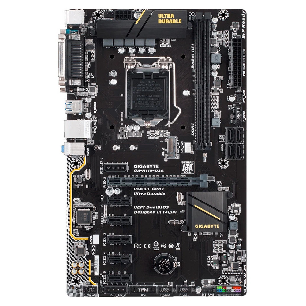 картинка [Б/У] Материнская плата GIGABYTE GA-H110-D3A | LGA1151 от магазина Одежда+