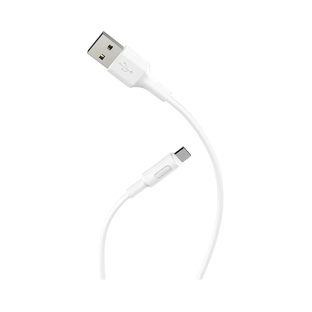 картинка Кабель USB 2.0 hoco X25, AM/microBM, белый, 1м от магазина Одежда+