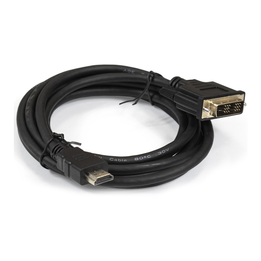 картинка Кабель Exegate EX284907RUS  HDMI-DVI ExeGate EX-CC-HDMIM-DVIM-3.0 (19M/25M, dual link, 3м, 2 фильтра, позолоченные контакты) от магазина Одежда+