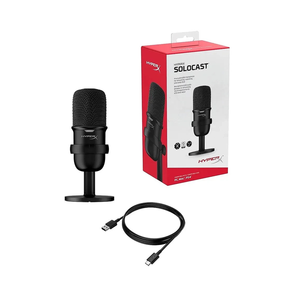 Микрофон HyperX SoloCast, черный — KSKSHOP.RU