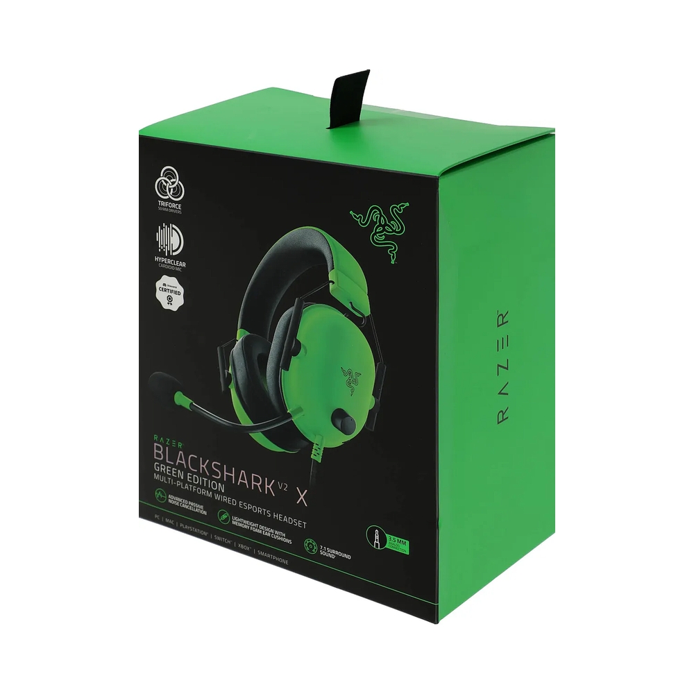 Наушники Razer Blackshark V2 X - Green — KSKSHOP.RU