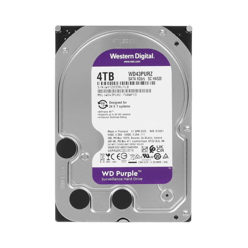 картинка Жесткий диск WD Purple Surveillance [WD43PURZ] 4TB от магазина Одежда+