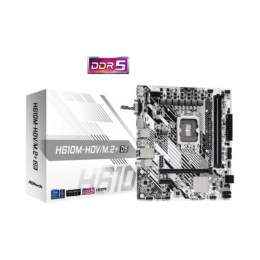картинка Материнская плата Asrock H610M-HDV/M.2+ D5 от магазина Одежда+