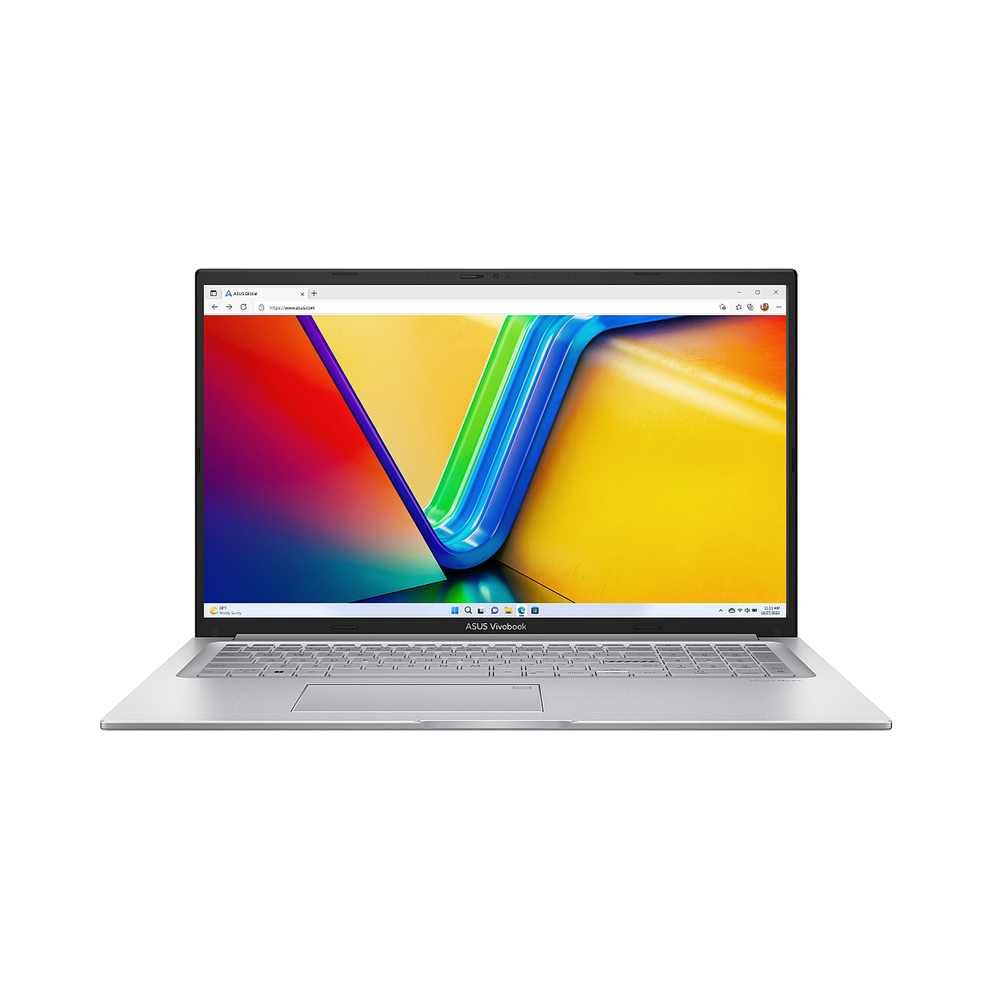 Ноутбук ASUS VivoBook 17 X1704VA-AU1107 Intel Core i7 150U 1800MHz/17.3"/1920x1080/16GB/1024GB SSD/Intel Graphics/Wi-Fi/Bluetooth/Windows 11 Pro (90NB13X1-M00MT0_Win11P) Silver — KSKSHOP.RU
