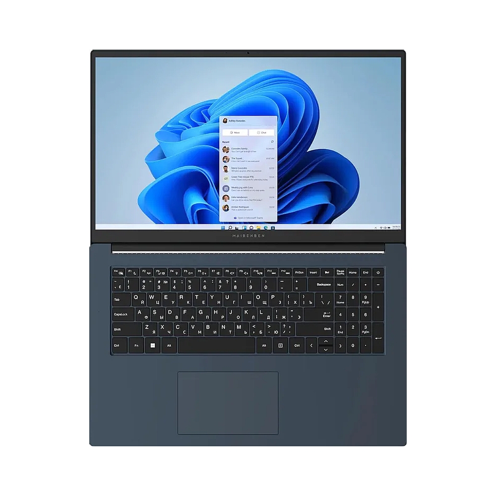 Ноутбук Maibenben M17A-R787UM Ryzen 7 8745H 16Gb SSD512Gb AMD Radeon 17.3" IPS FHD (1920x1080) Windows 11 Home blue WiFi BT Cam (M17A-R787UM0F3RHU4EB0) — KSKSHOP.RU