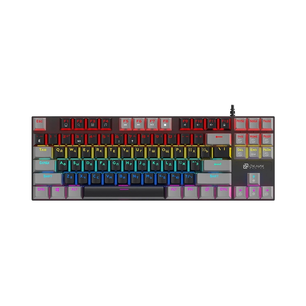 картинка Клавиатура механическая Оклик K600X, черный/серый от магазина Одежда+