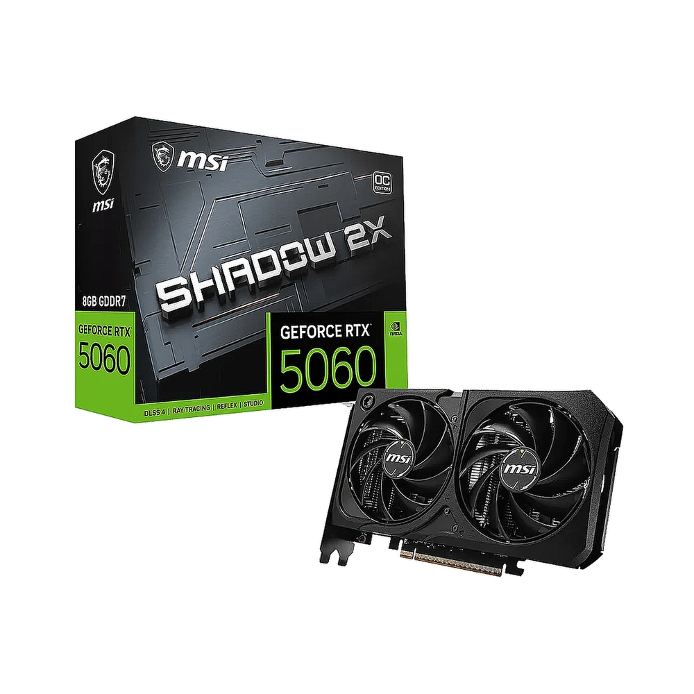 Видеокарта MSI GeForce RTX 5060 SHADOW 2X OC MAX [RTX 5060 8G SHADOW 2X OC MAX] — KSKSHOP.RU