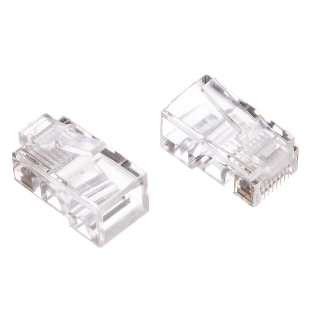 картинка Коннектор WRline (WR-8P8C-C5E) UTP кат.5E RJ45 прозрачный (упак.:100шт) от магазина Одежда+