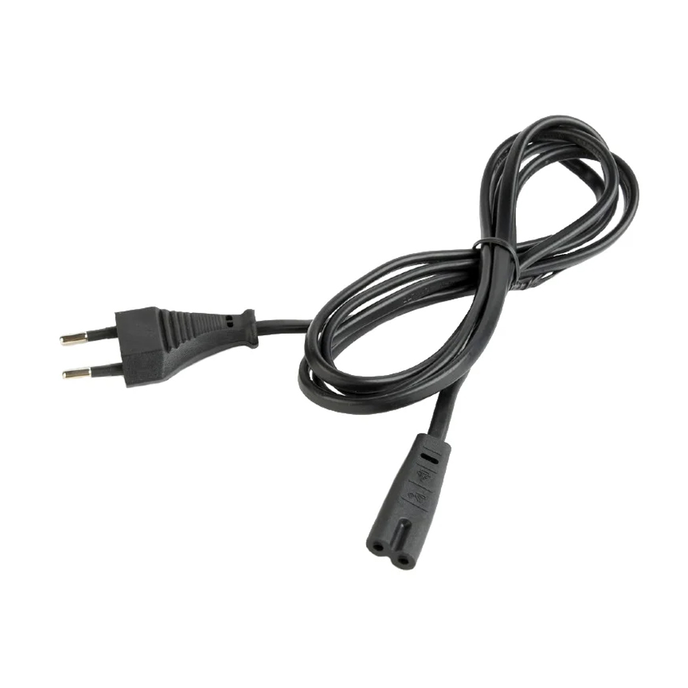 картинка Кабель питания для ноутбуков, аудио/видео техники Gembird PC-184/2-0.5М, 0.5м, 2-pin, черный, пакет от магазина Одежда+