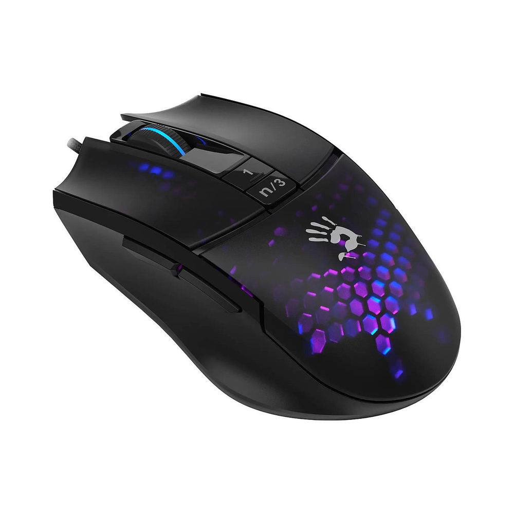 Мышь A4Tech Bloody L65 Max, черный/фиолетовый — KSKSHOP.RU