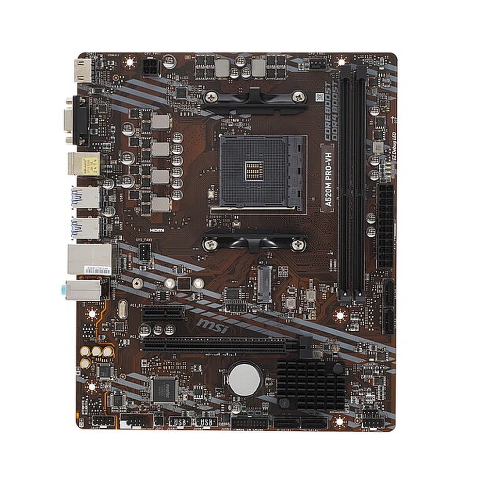 картинка Материнская плата IRU A520M-VHDi/M.2 Soc-AM4 AMD A520 mATX AC`97 8ch(7.1) GbLAN+VGA+HDMI+DP от магазина Одежда+