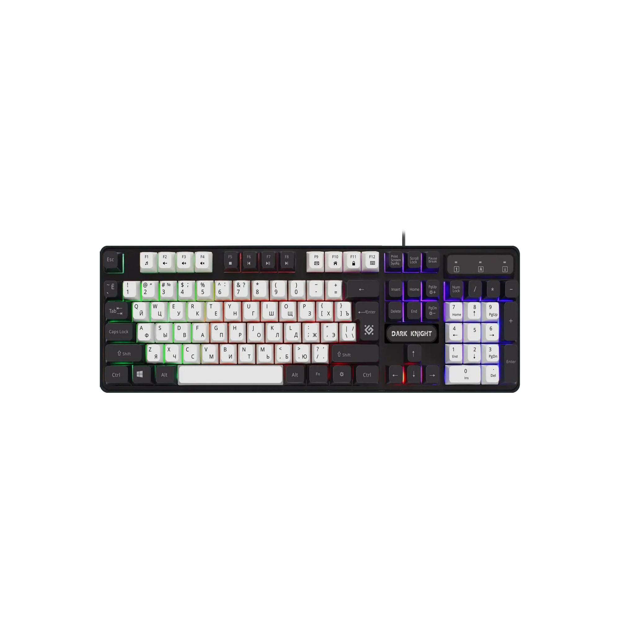 картинка Клавиатура USB DEFENDER GK-077 DARK KNIGHT 45077 от магазина Одежда+