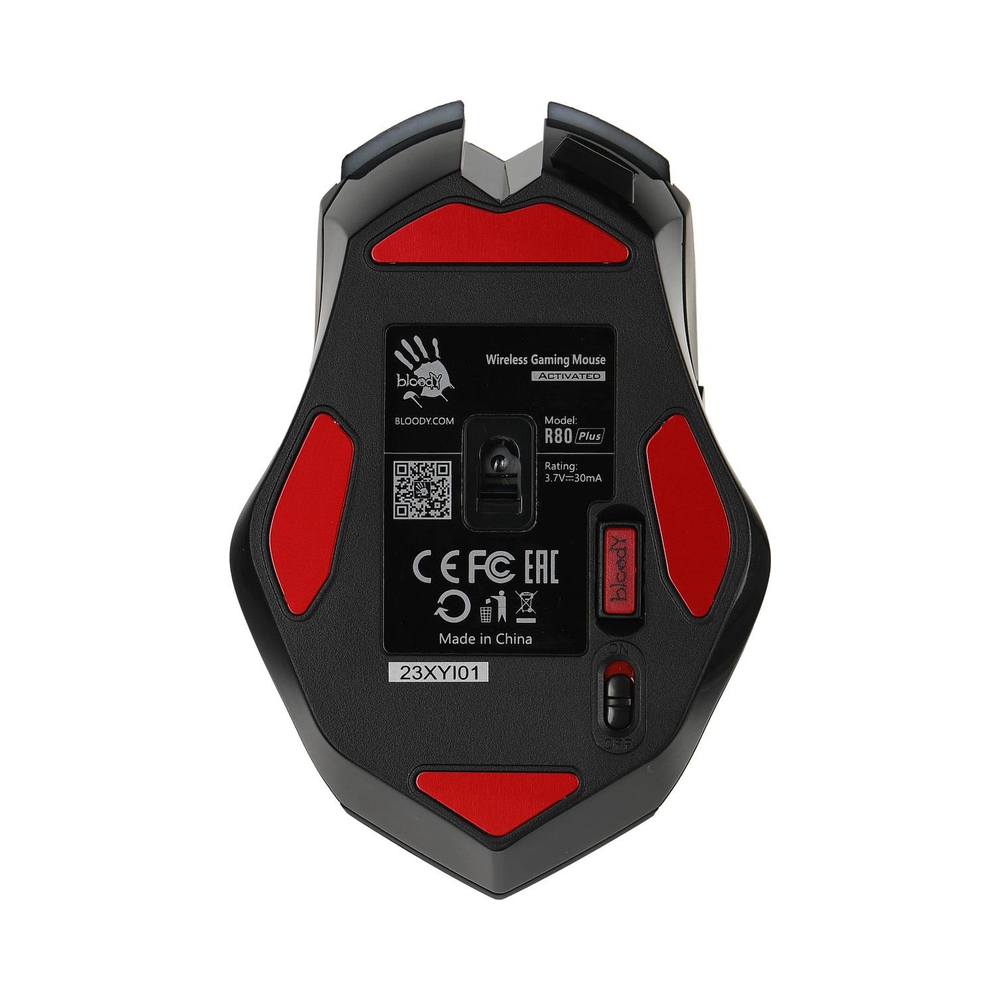 картинка Мышь беспроводная A4Tech Bloody R80 Plus Skull, чёрный/рисунок от магазина Одежда+