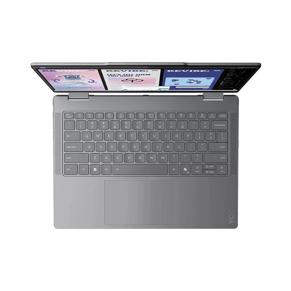 Ноутбук/ Lenovo Yoga 7 2-in-1 14ILL10 14"(1920x1200 OLED)/Touch/Intel Core Ultra 5 226V(2.1Ghz)/16384Mb/512PCISSDGb/noDVD/Int:Intel Arc graphics/Cam/BT/WiFi/70WHr/war 1y/1.38kg/luna grey/Win11Home + 65W, Pen, RU kbd — KSKSHOP.RU