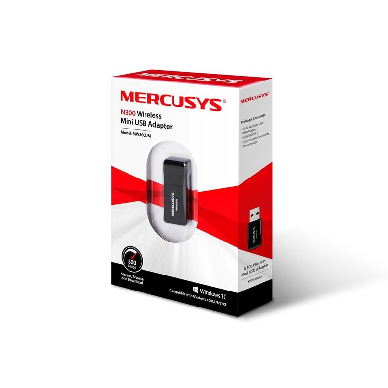 Сетевой адаптер USB2.0 адаптер Mercusys MW300UM, 300Мбит/с — KSKSHOP.RU