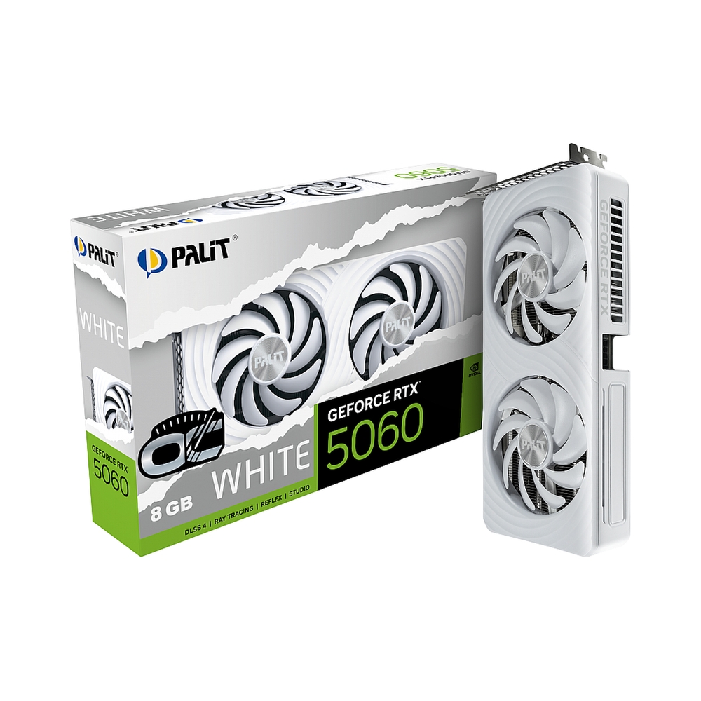 Видеокарта Palit GeForce RTX 5060 White OC [NE75060U19P1-GB2063M] — KSKSHOP.RU