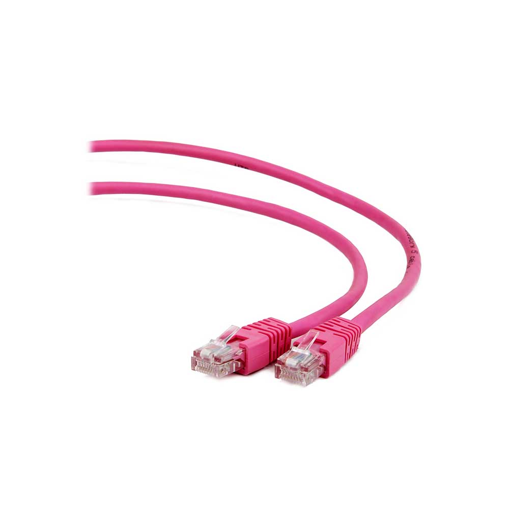 Патч-корд UTP Cablexpert кат.5e, 2м, литой, многожильный (розовый) — KSKSHOP.RU